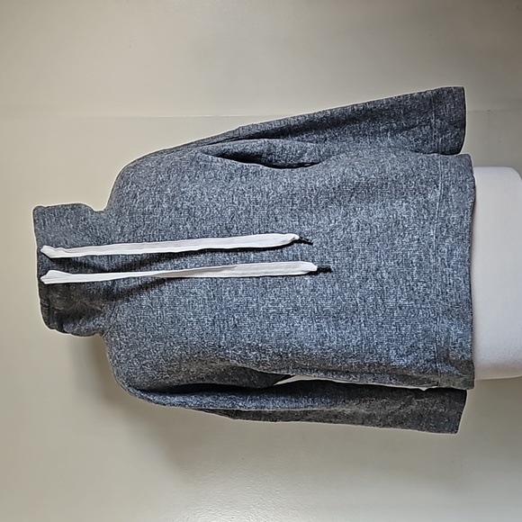 J.crew wool blend sweatshirt cropped cowl neck with drawstrings size small - Picture 3 of 14